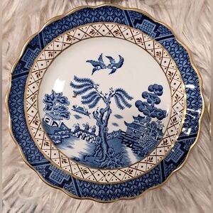 Vintage Booths Old Real Willow Gold Rimmed 6" Plate